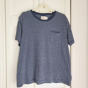 Brooks Brothers Navy Blue & White Stripe Tee